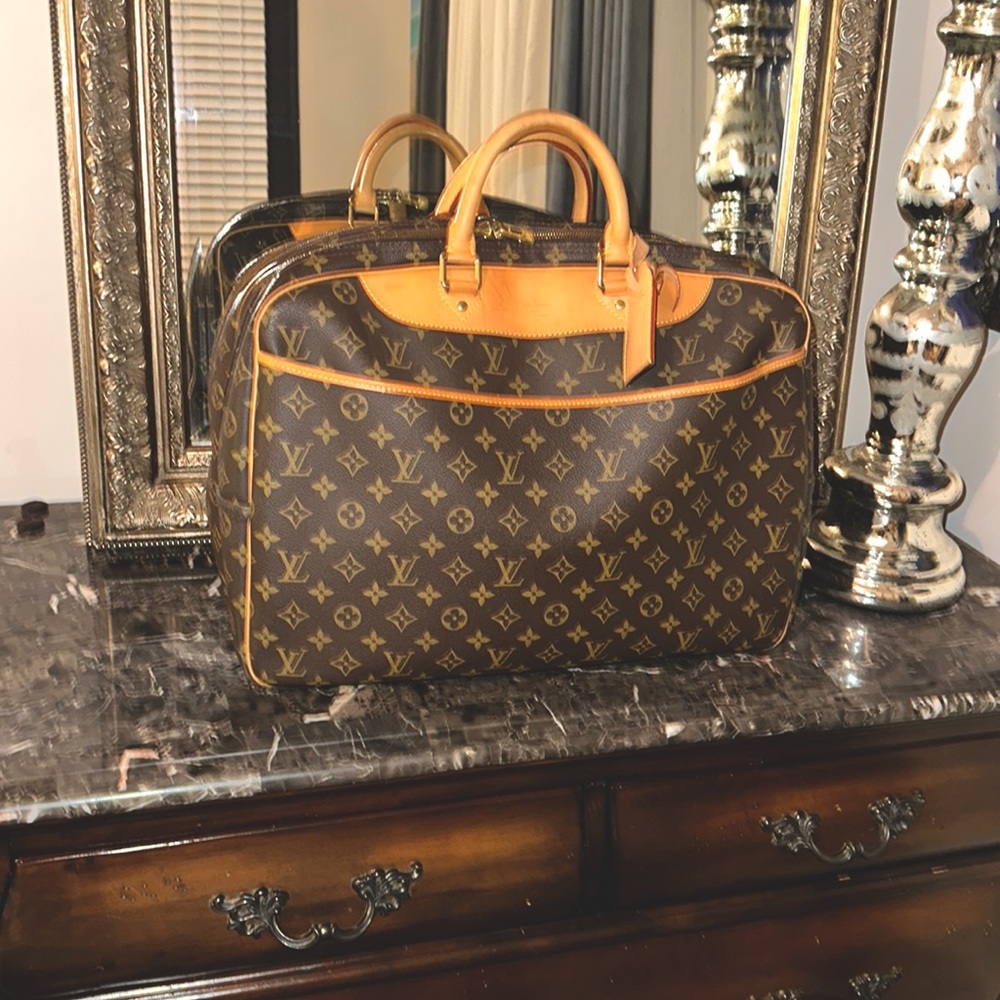Louis Vuitton monogram alize 24 heures boston two pocket luggage